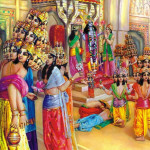 Brahma visit to Lord Krishna in Dvaraka