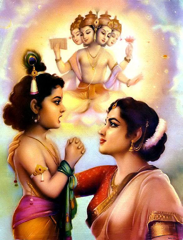 You are currently viewing Gokula lila: Krishna eating fruits and Yashoda vision in the mouth of Krishna!